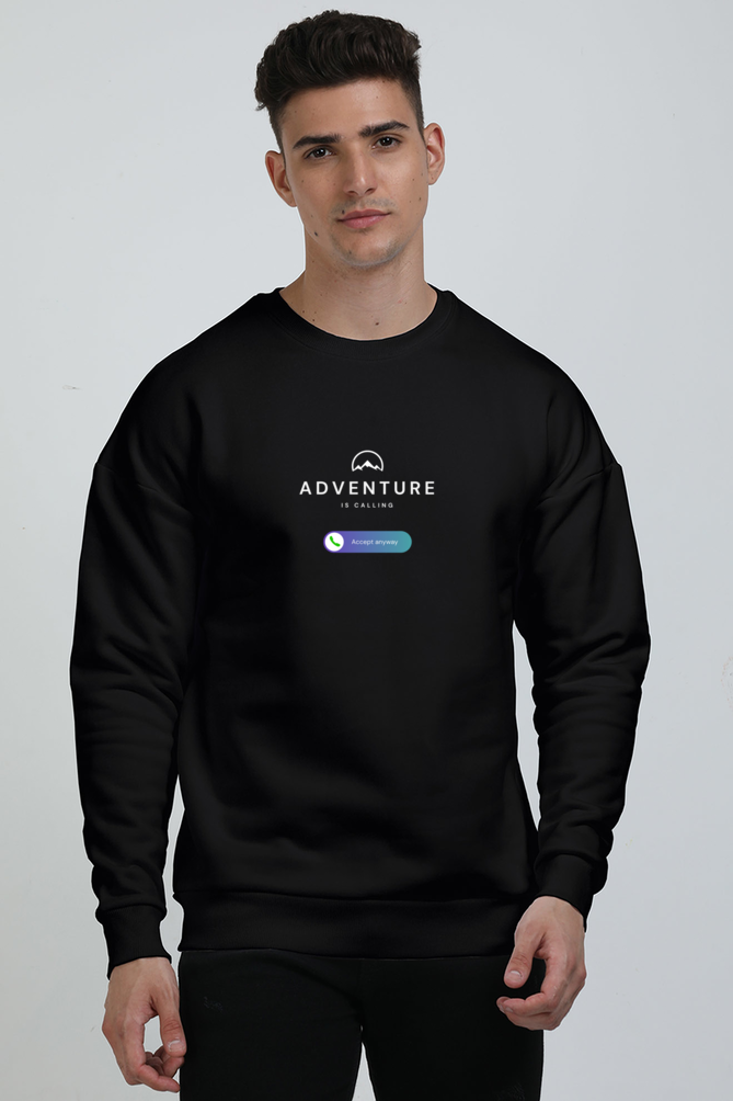 Adventure Awaits Graphic Unisex Oversized Sweatshirt