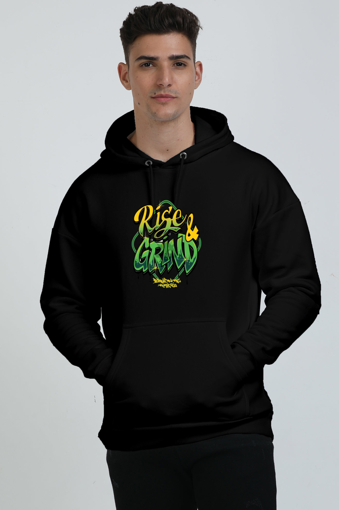 Rise and Grind Graphic Unisex Oversized Hoodie