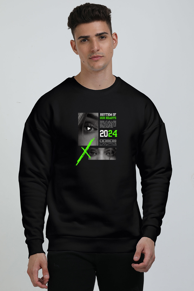 Rhythm of Our Hearts Graphic Unisex Oversized Sweatshirt