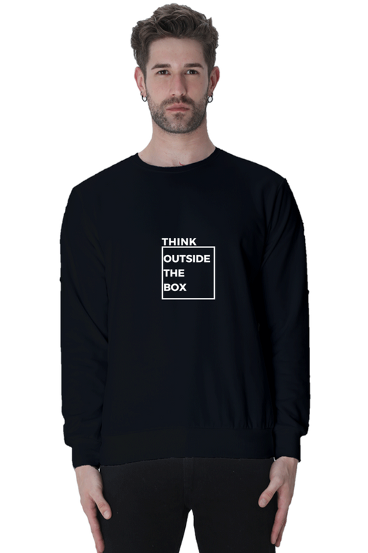 Think Outside the Box Male Graphic Sweatshirt