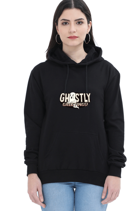 Ghastly Greetings Female Graphic Hoodie