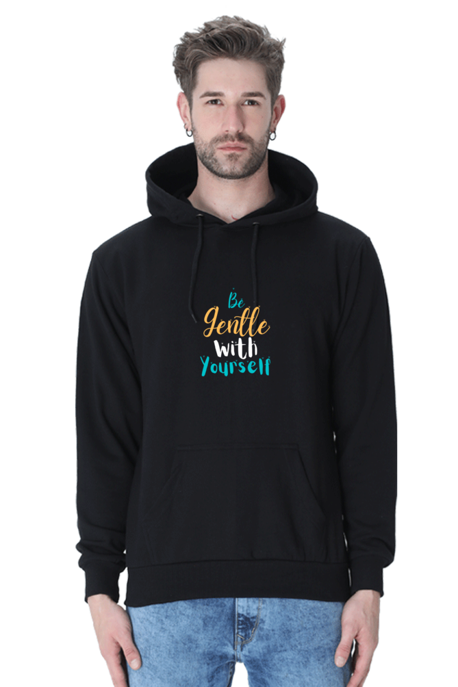 Be Gentle With Yourself Male Graphic Hoodie