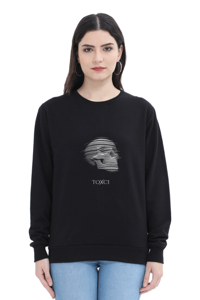 Masked Reality Female Graphic Sweatshirt