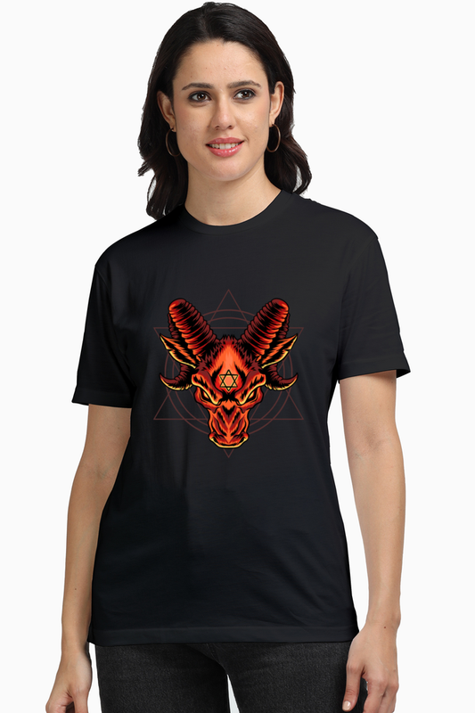 Infernal Guardian Women's Premium Supima Cotton Black Graphic Tshirt