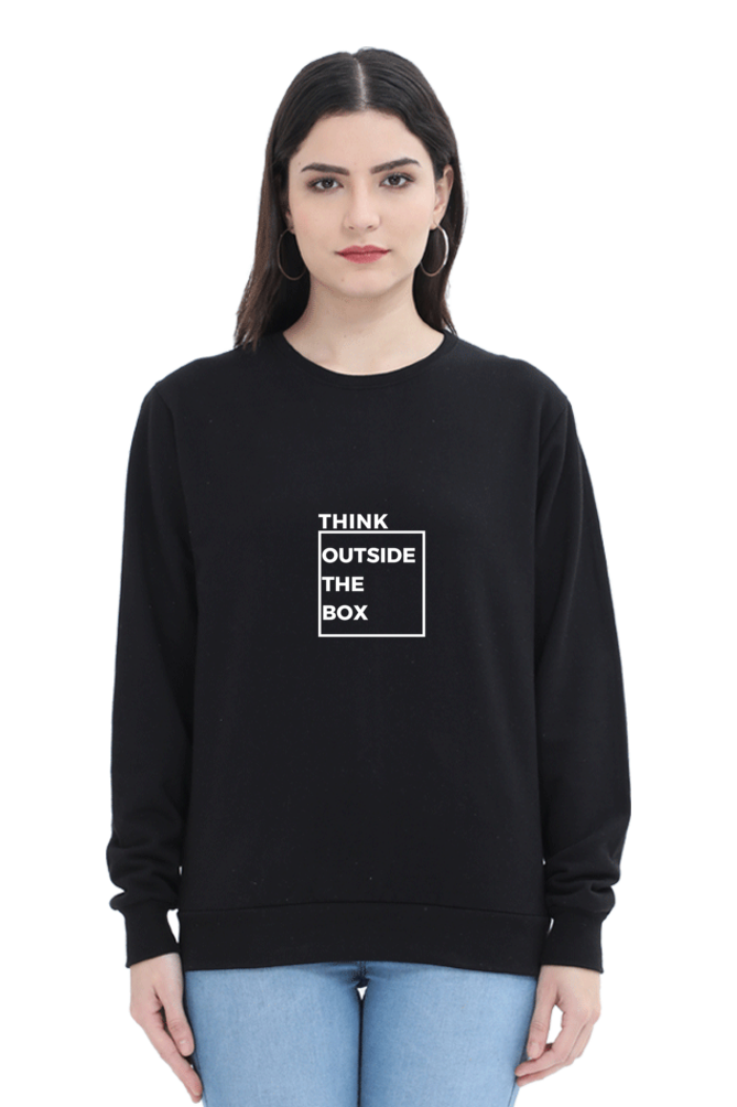 Think Outside the Box Female Graphic Sweatshirt