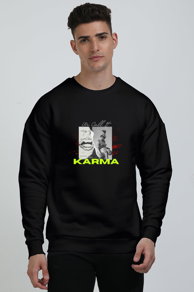 Karma Graphic Unisex Oversized Sweatshirt