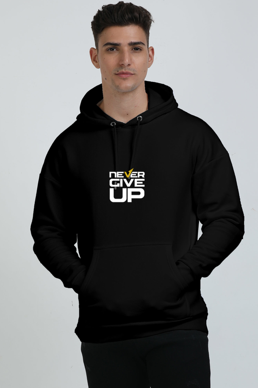 Never Give Up Graphic Unisex Oversized Hoodie