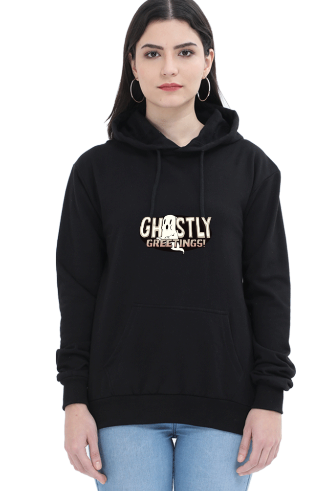 Ghastly Greetings Female Graphic Hoodie