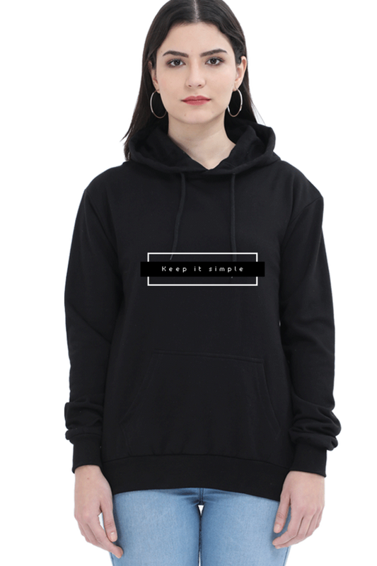 Keep It Simple Female Graphic Hoodie