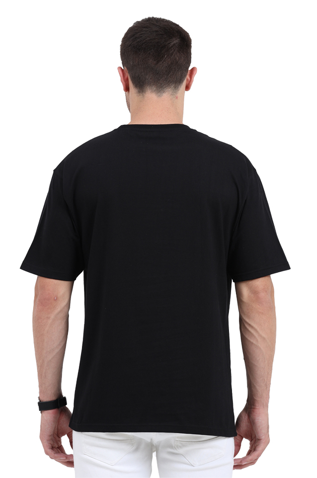 Exhale Unisex Oversized Cotton Black Graphic Tshirt