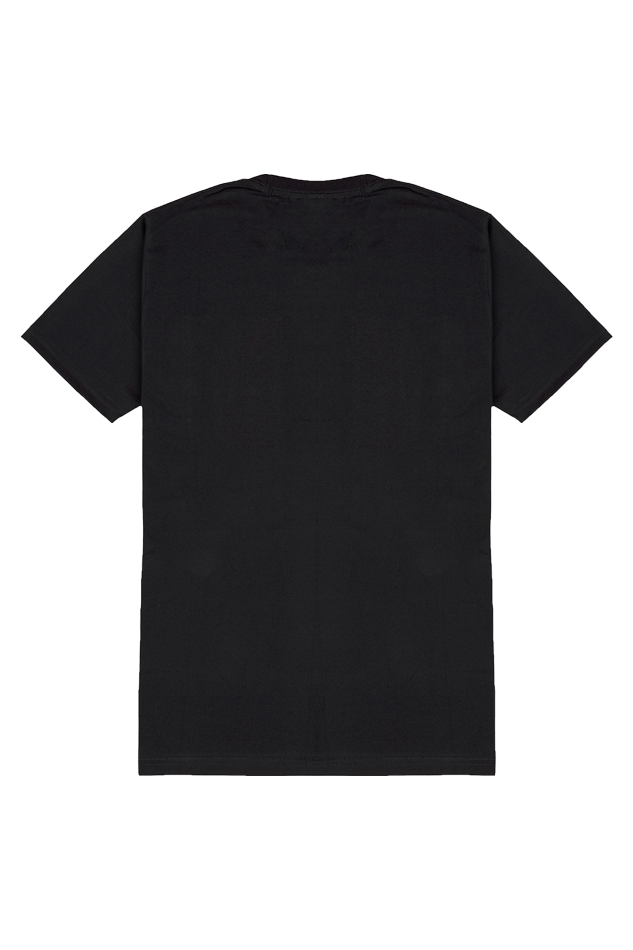 Newyork Perfection Style Men's Round Neck Half Sleeve Black Graphic Tshirt
