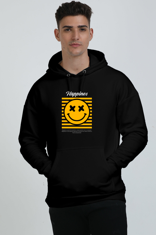 Happiness Defined Graphic Unisex Oversized Hoodie