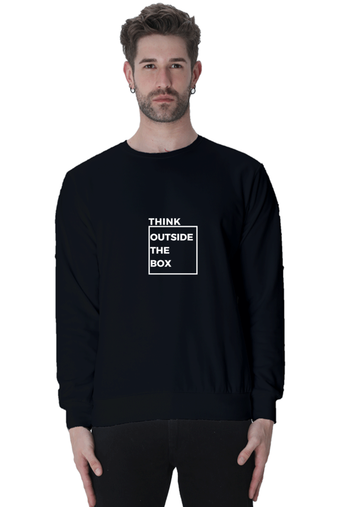 Think Outside the Box Male Graphic Sweatshirt