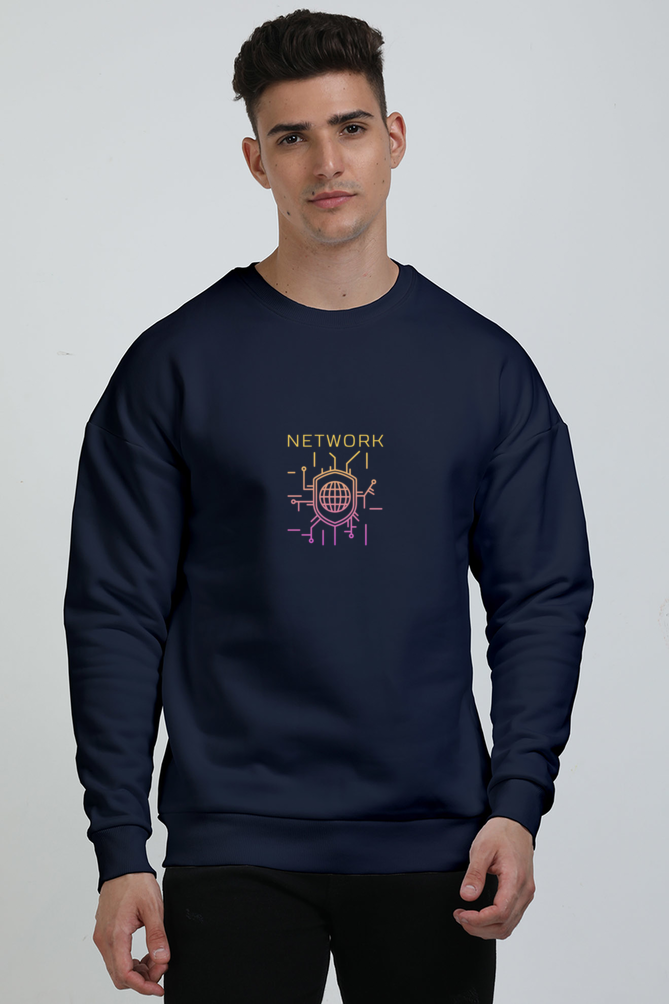 Protected Network Graphic Unisex Oversized Sweatshirt