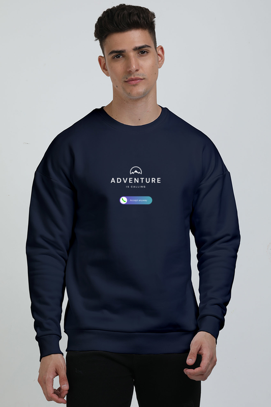 Adventure Awaits Graphic Unisex Oversized Sweatshirt