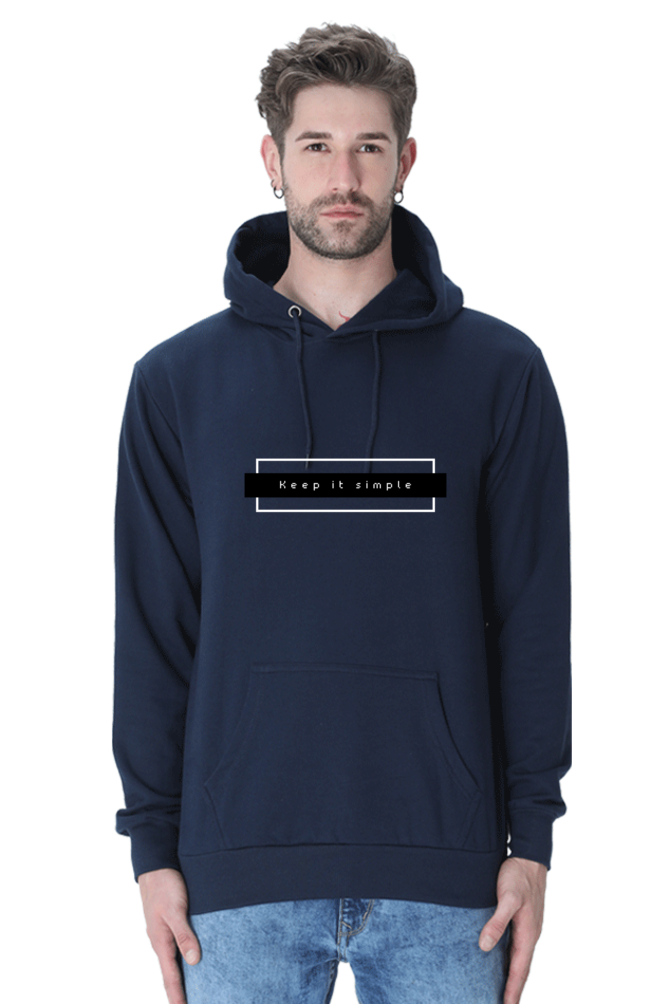 Keep It Simple Male Graphic Hoodie