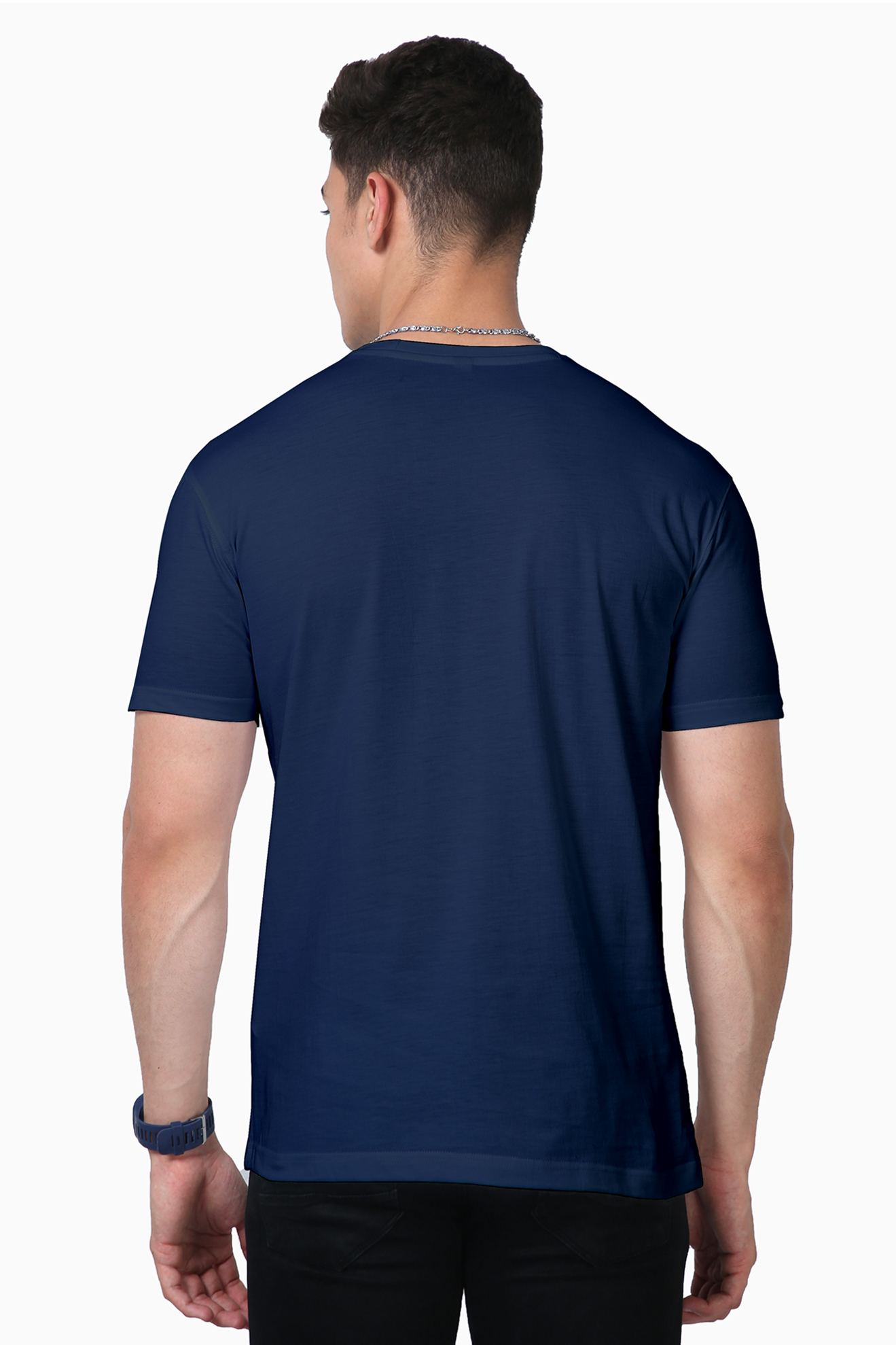 Make Today Epic Men's Premium Supima Cotton Navy Blue Graphic Tshirt