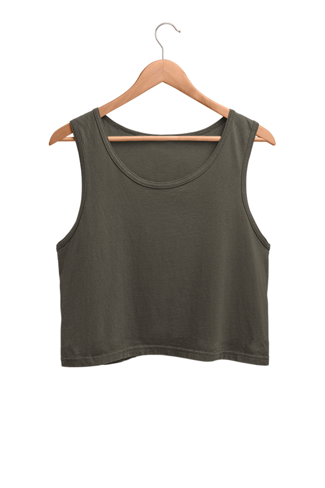 Plain/Solid Women's Cotton Crop Tank