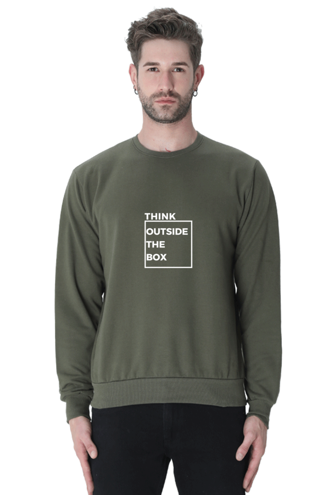 Think Outside the Box Male Graphic Sweatshirt