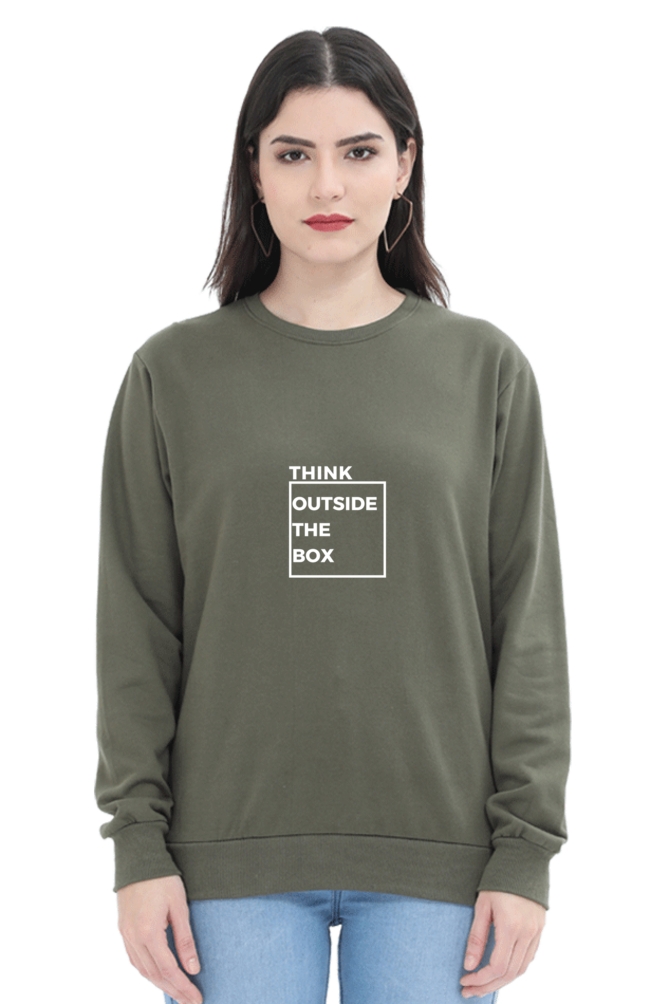 Think Outside the Box Female Graphic Sweatshirt