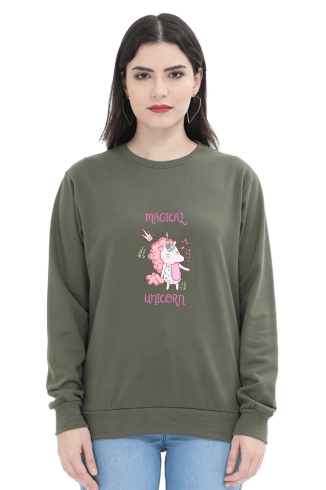 Magical Unicorn Female Graphic Sweatshirt