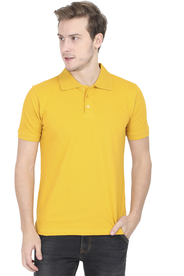 Plain/Solid Men's Premium Cotton Polo Tshirt