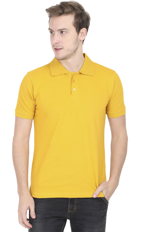 Plain/Solid Men's Premium Cotton Polo Tshirt