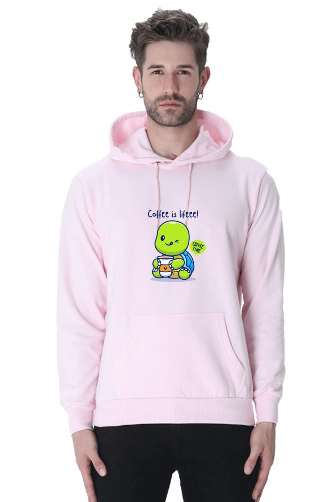 Coffee is Lifeee Male Graphic Hoodie