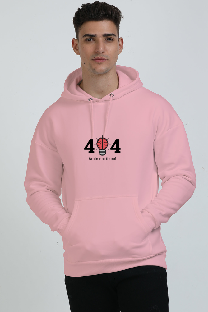 404 Brain Not Found Graphic Unisex Oversized Hoodie