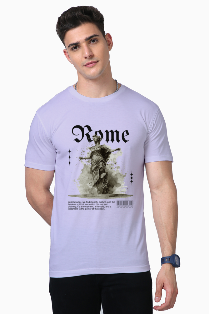 Rome Men's Premium Supima Cotton Lavender Graphic Tshirt