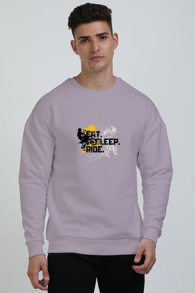 Eat Sleep Ride Graphic Unisex Oversized Sweatshirt