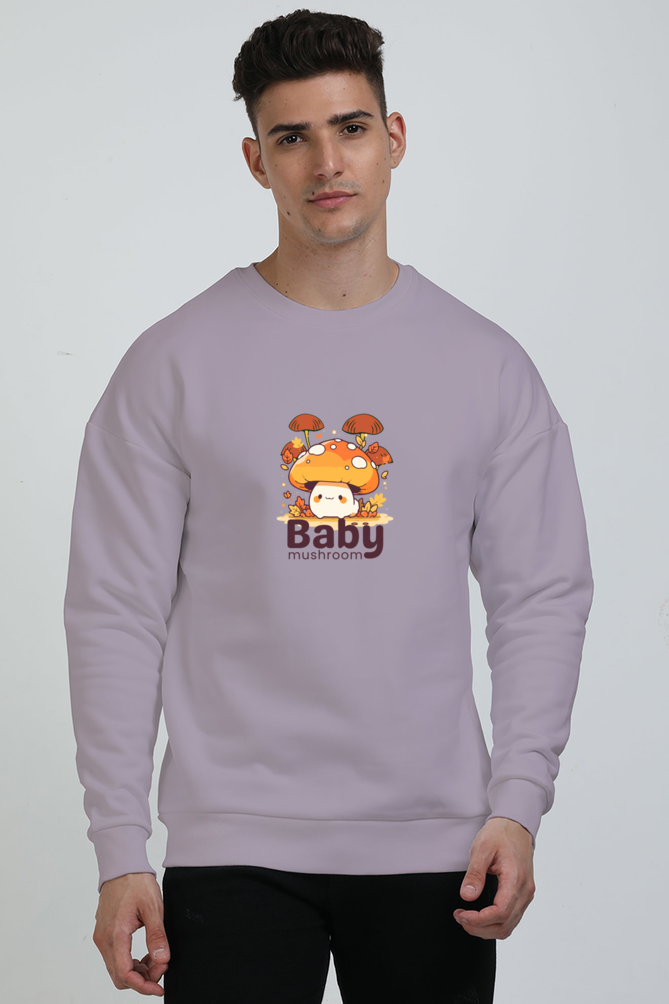 Baby Mushroom Graphic Unisex Oversized Sweatshirt