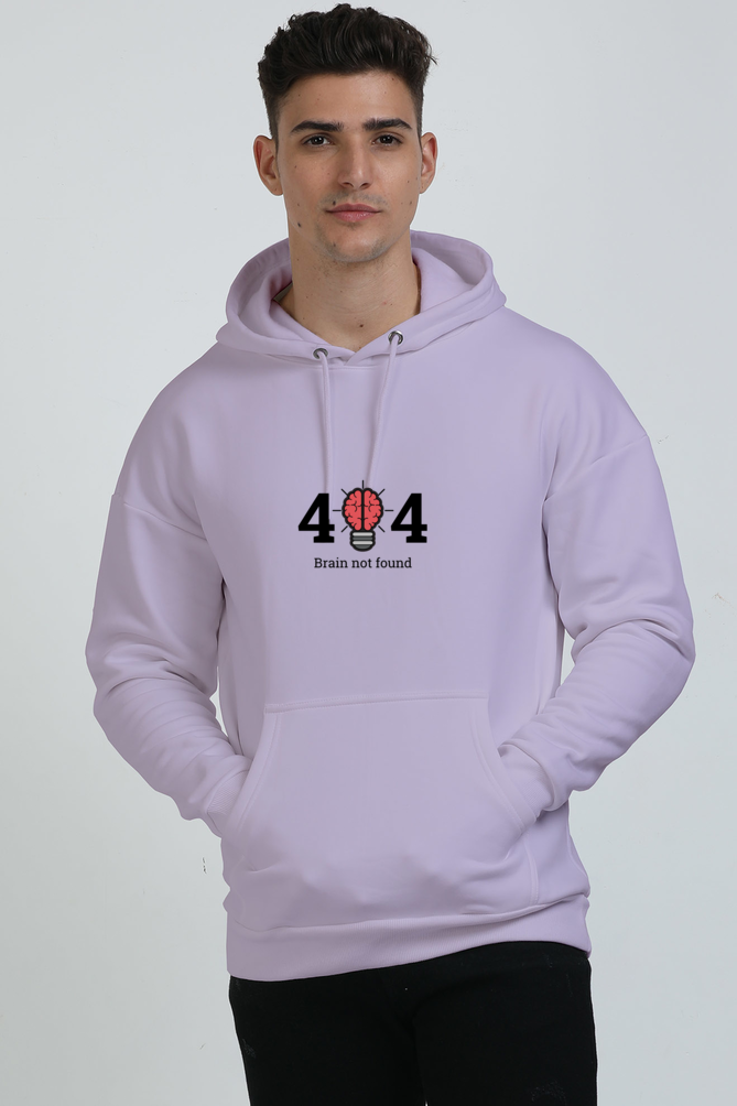 404 Brain Not Found Graphic Unisex Oversized Hoodie