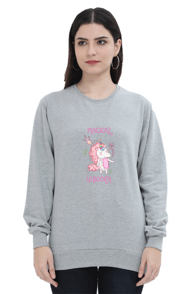 Magical Unicorn Female Graphic Sweatshirt