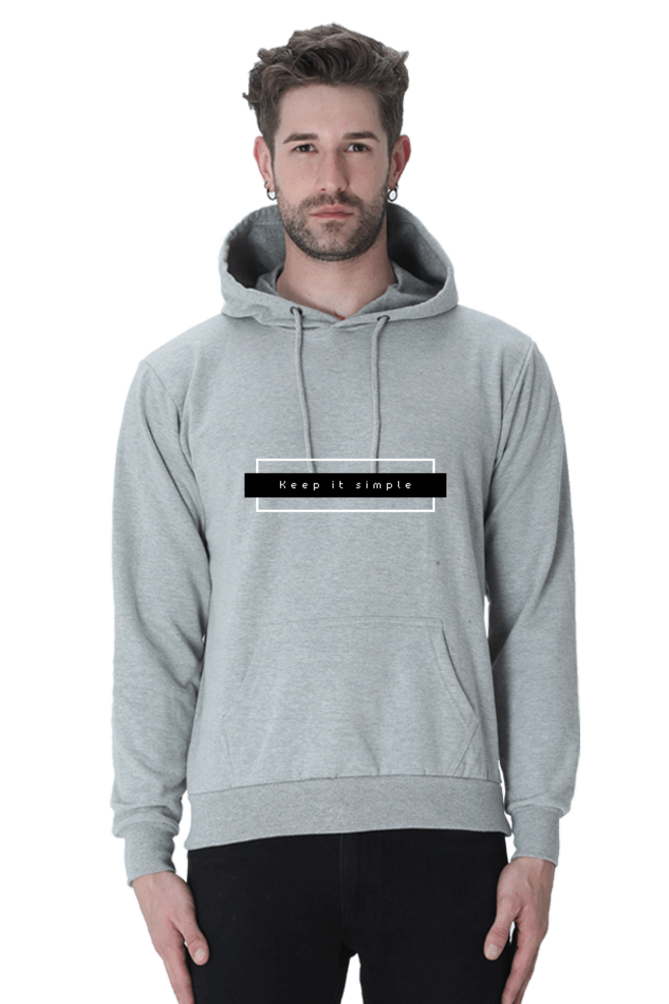 Keep It Simple Male Graphic Hoodie