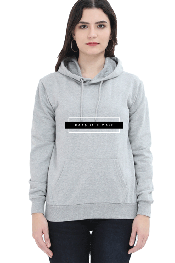 Keep It Simple Female Graphic Hoodie