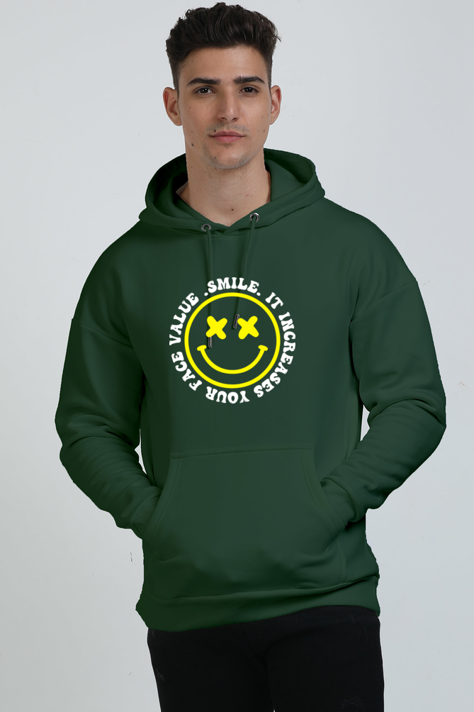 Smile It Increases Your Face Value Graphic Unisex Oversized Hoodie