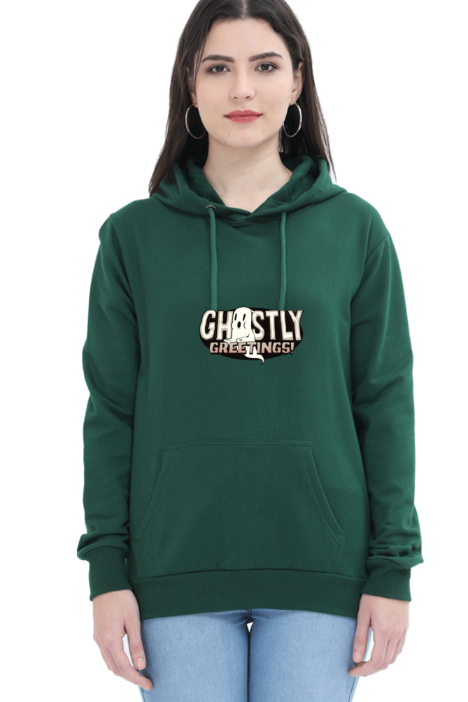 Ghastly Greetings Female Graphic Hoodie