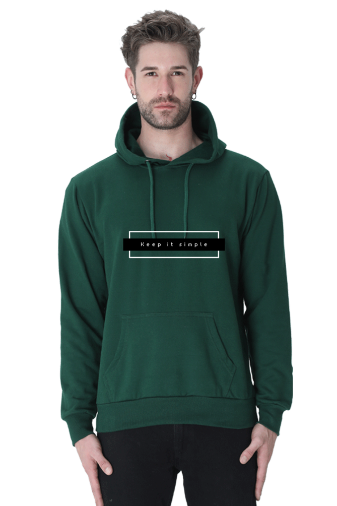 Keep It Simple Male Graphic Hoodie